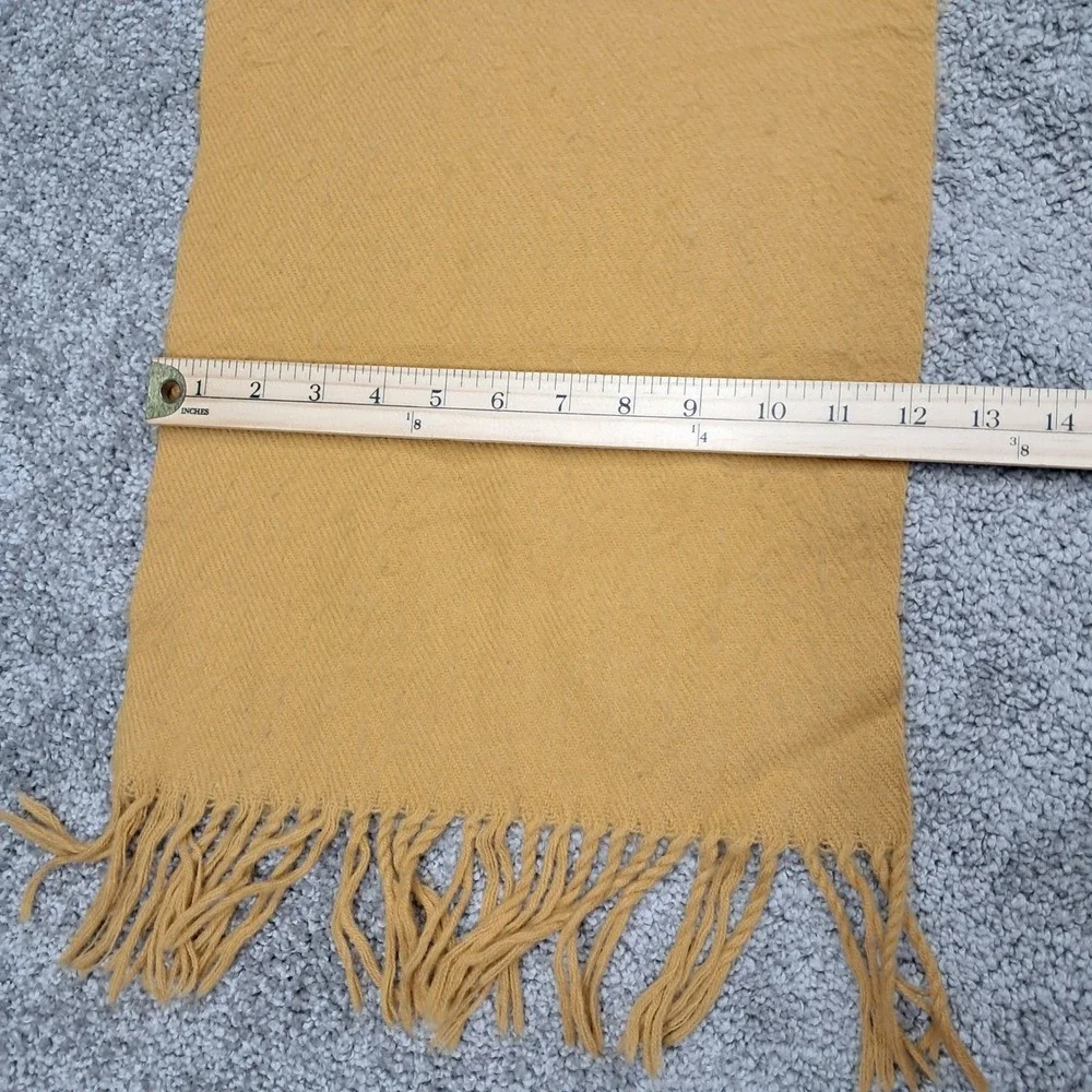 Berkshire Scarf Set 2 Orange Mustard Yellow Acrylic Fringe Winter Scarves 60x12‎